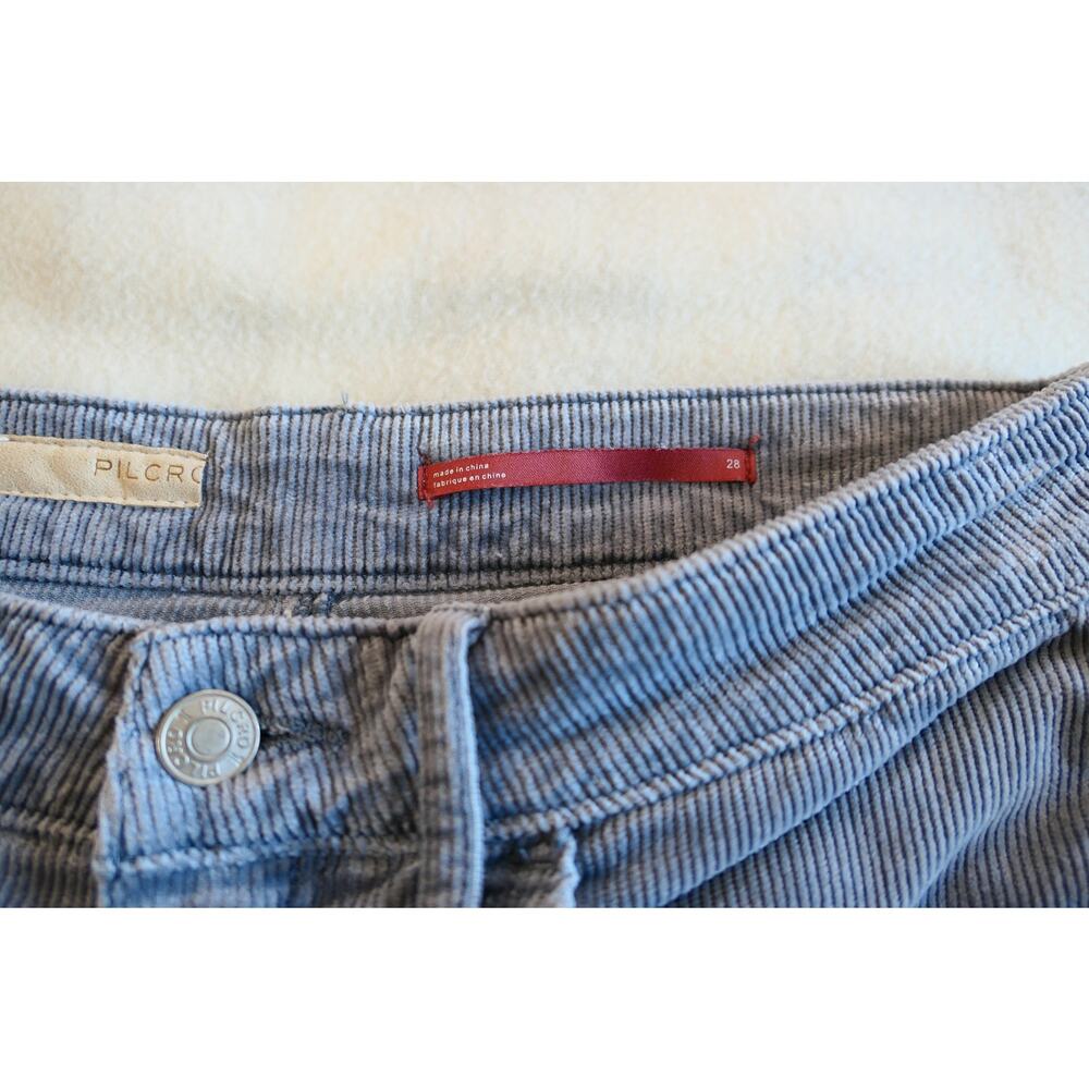 Pilcro Dusty Blue Gray Wide Leg Ultra High Rise Corduroy Pants 28 Anthropologie - Picture 4 of 6